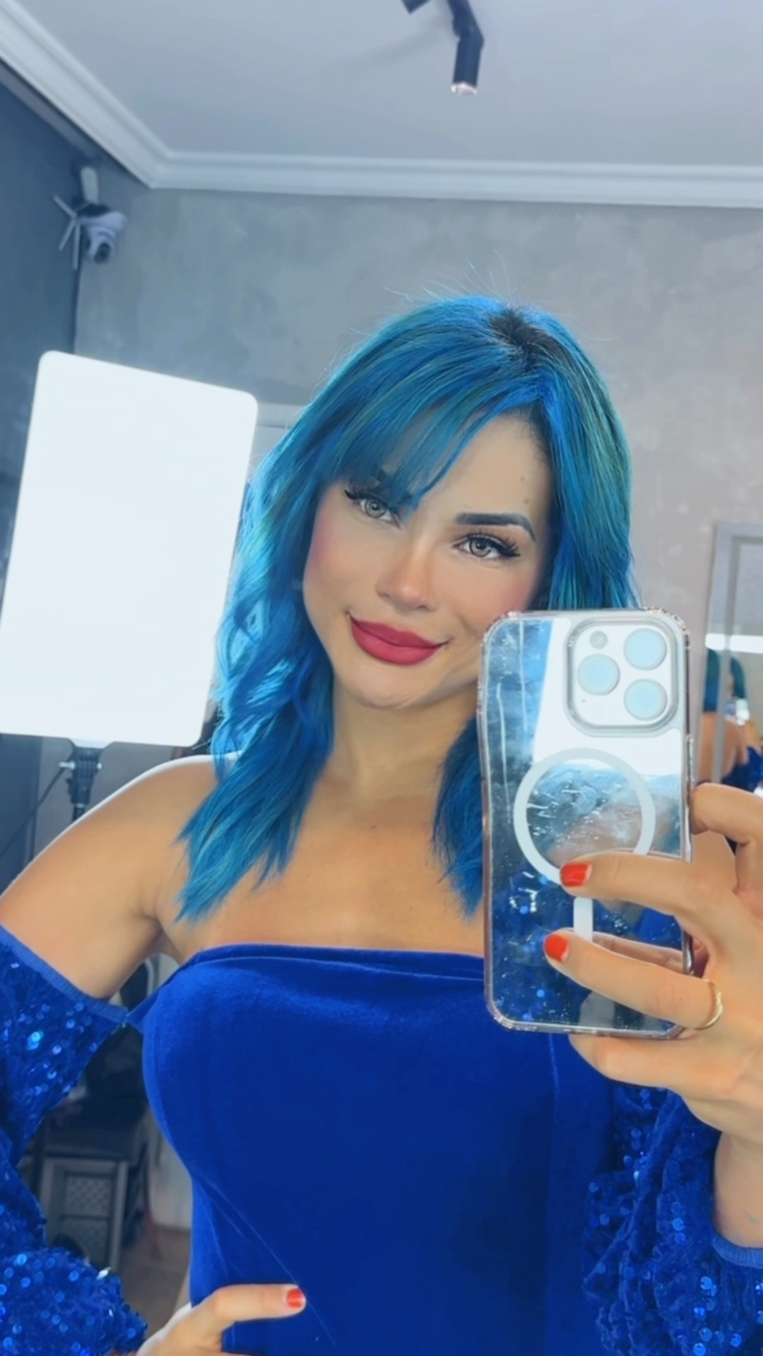 Gostaram do cabelo azul? ?? #bluehair