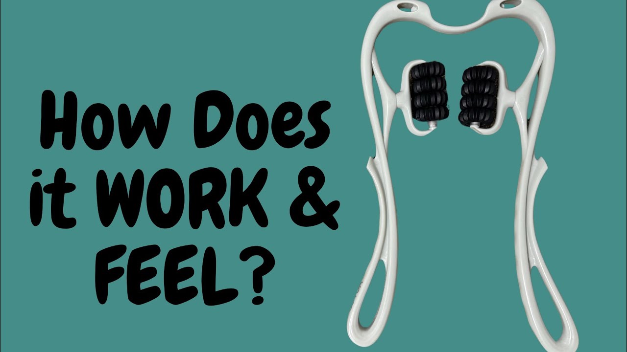 Neck Massage Roller Tool for Pain Relief Deep Tissue, Portable with 8 Balls, Trigger Point 