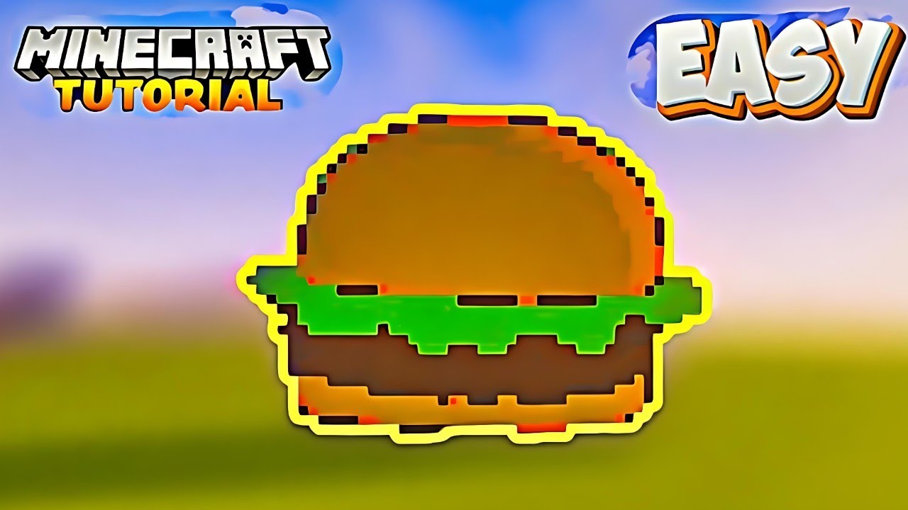 Minecraft Pixel Art Tutorial #125 | How to Build the Krabby Patty In ...