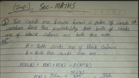 Important topics of probability and statistics #BSc 5th sem. point of view exam paper of sec math