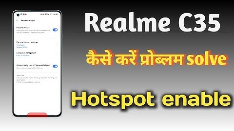Realme C35 how to setup   👉 #Hotspot enable kaise ke