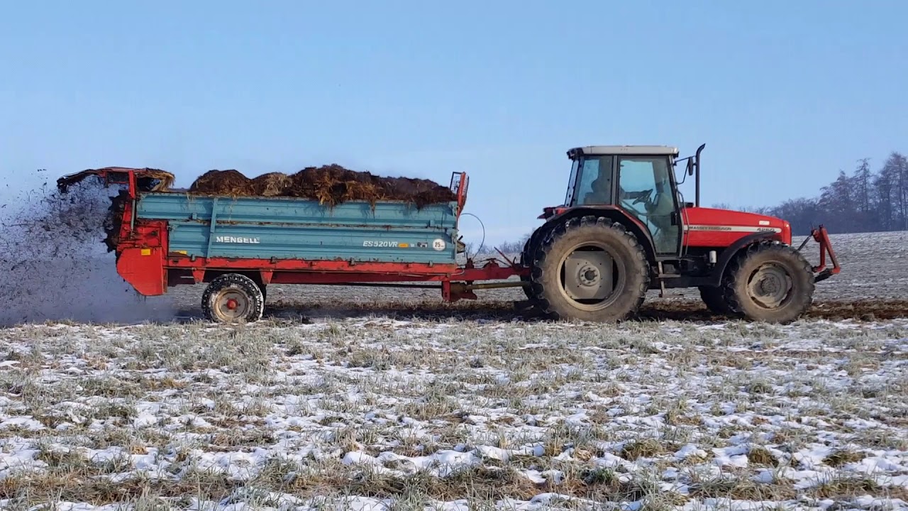 Mist Streuen 2018 mit Massey Ferguson 4260 und Mengele ES 520 VR und Massey Ferguson 1014