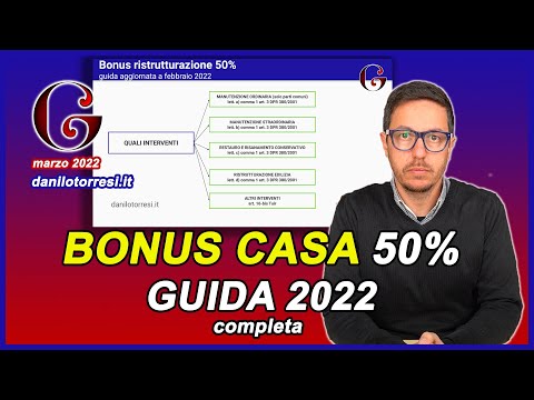 BONUS RISTRUTTURAZIONE CASA 50 - la guida 2022 completa con la nuova cessione del credito
