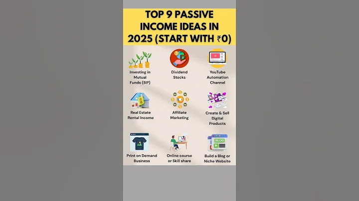 Top 9 Passive Income Ideas in 2025. #shortsfeed #income