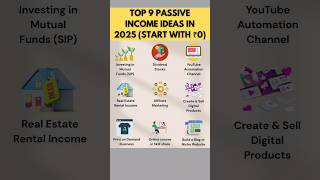 Top 9 Passive Income Ideas in 2025. #shortsfeed #income