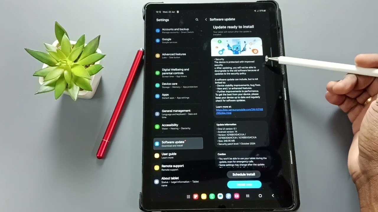 SAMSUNG Galaxy Tab | How to Check for New Software Update - YouTube
