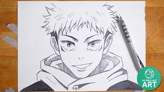 How to Draw Yuji Itadori | Step-by-Step Tutorial | Jujutsu Kaisen Drawing