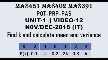 PROBLEM ON DISCRETE  RANDOM VARIABLES  | PQT | PRP| PAS| UNIT-1 | VIDEO-12