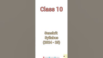 Sanskrit Syllabus of Class-10 | 2024-25 #CBSE #class10 #sanskrit #syllabus2024 #shorts