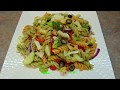 Ensalada de pasta fria  con adereso