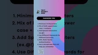 The IT Security Guide: 6 Password Tips