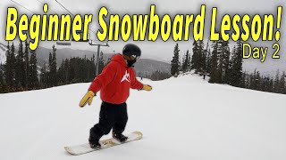 Ultimate Snowboard Lesson Day 2! S Turns and Chairlift | Lv.4