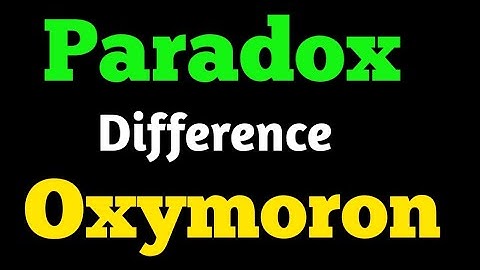 Paradox vs oxymoron | Difference between paradox and oxymoron | Paradox | Oxymoron #literature