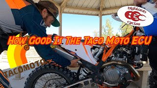 Taco Moto Athena Get ECU and Graves Exhaust on a 2023 KTM 500 EXCF
