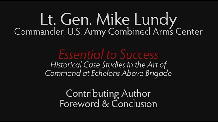 Author's Forum - Lt. Gen. Mike Lundy