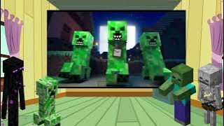 Minecraft mobs react to Creeper Rap