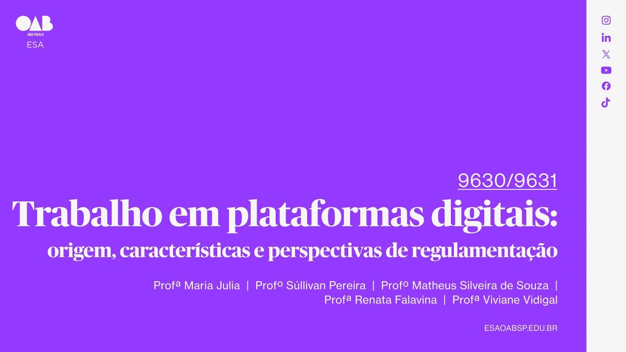 #01 | Trabalho em plataformas digitais: origem, características e perspectivas de regulamentação
