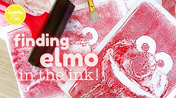 Elmo as a Reductive Monotype * Printmaking playtime
