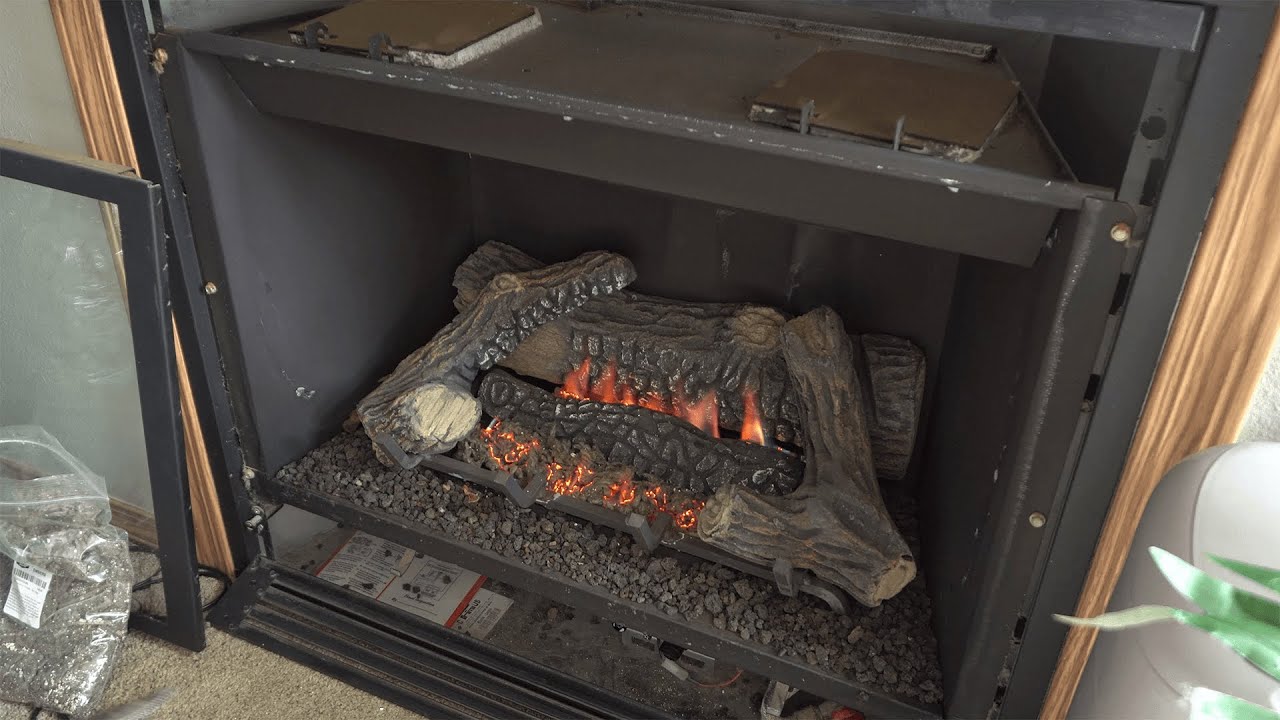 Add glowing embers to your gas fireplace - YouTube