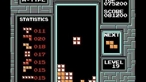 NES Tetris: 90,400pts at Level 19
