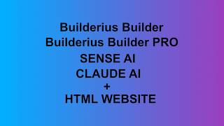 From Builderius builder, Sense AI, Claude AI to Home page
