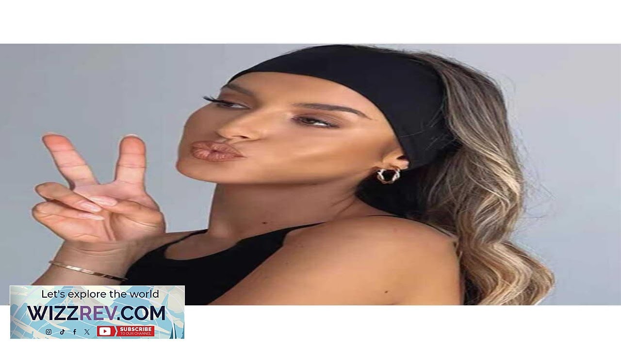 Women Bandana 1pc Sweat Absorbent Sports Headband Metal Hoop Knitted Elastic Hairband