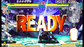 Marvel vs Capcom 1 ( Arcade ) - Ryu / Jin Playthrough ( June 18, 2017 )