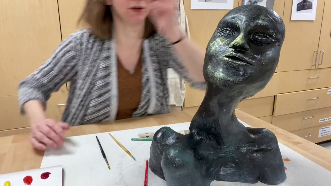 Ceramic sculpture dry brush painting technique YouTube