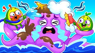 The Stinky Sea Monster 🐙🧽 | Protect the Environment with Pit &amp; Penny 🥑