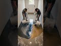 Luxury Epoxy Bathroom Transformation | 3D Marble Effect Floor 😍✨ #Shorts
