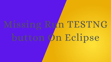 Missing Run button of TestNG in Eclipse/Intellij