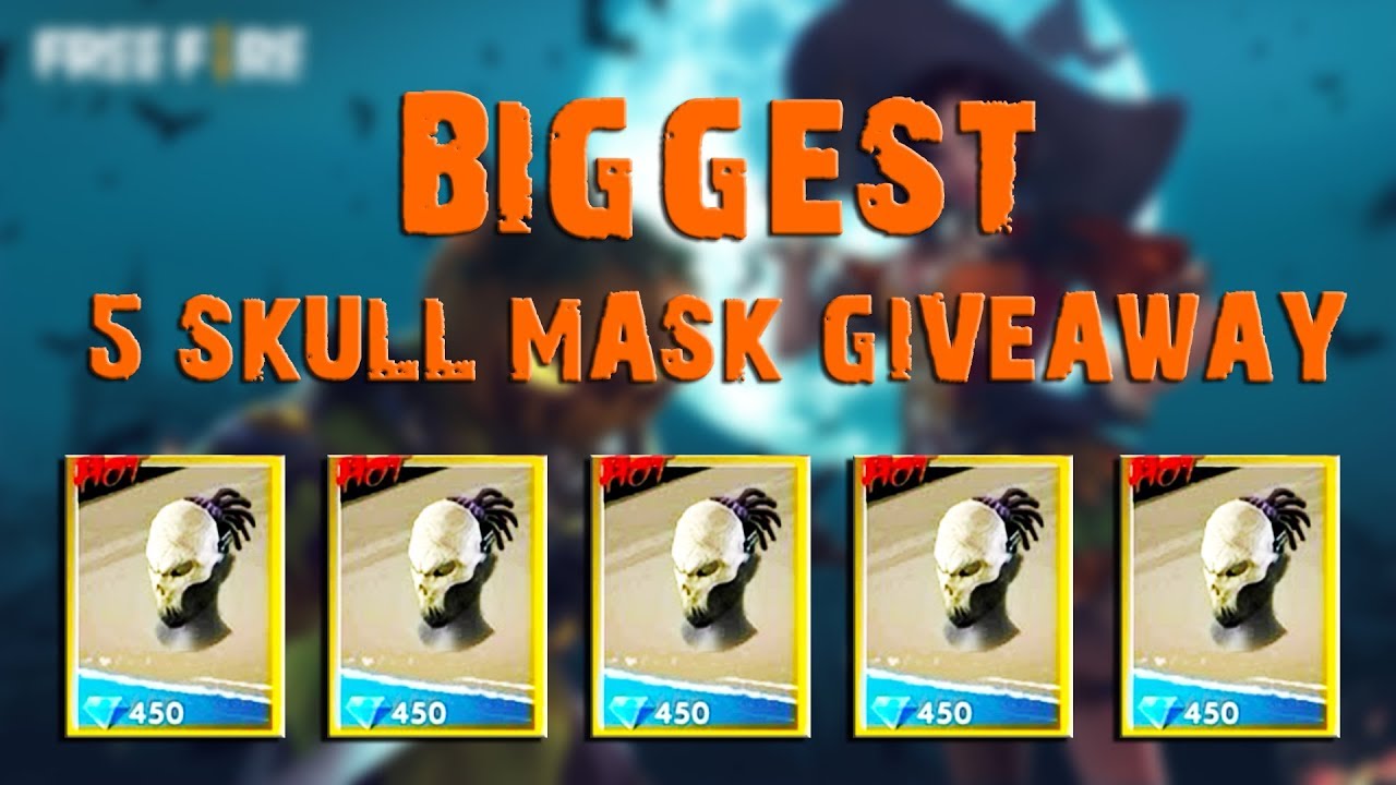 Today's Biggest SKULL Mask giveaway in garena free fire 