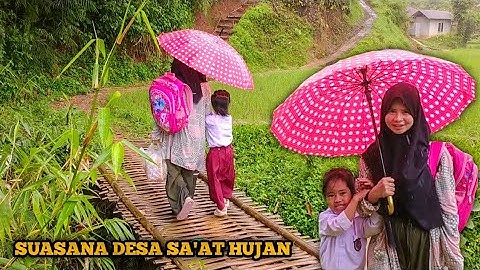 BEGINILAH!!! Suasana pedesaan ketika saat hujan | pedesaan sunda
