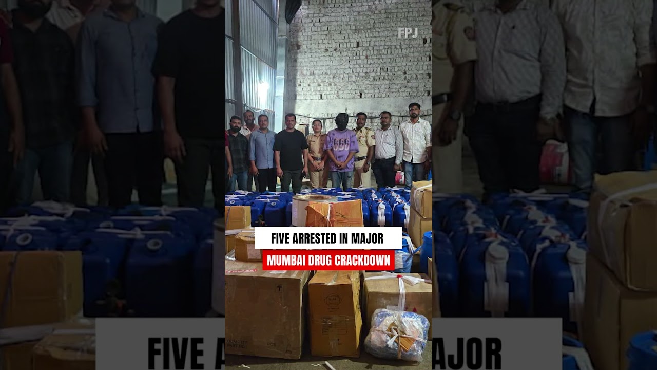 Mumbai Crime Branch busts drug unit in Nalasopara, arrests five with mephedrone worth ₹13 crore