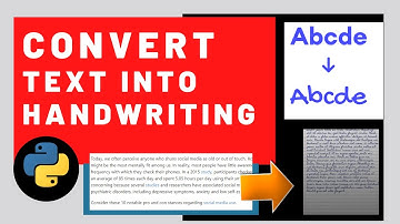 How to convert text to handwriting using python