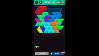 Hexagon Square Triangle Puzzle Block Free Game screenshot 1