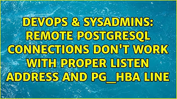 Remote PostgreSQL connections don