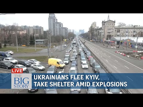 Residents flee Kyiv