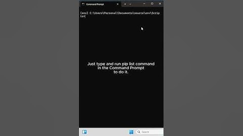 06 - How to List Installed Python Package in Activated Python Virtual Environment using pip list