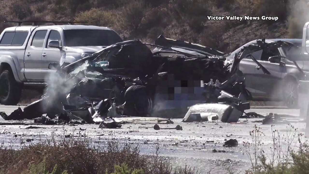 Fatal Crash involving tanker truck on 15 freeway in Hesperia - YouTube
