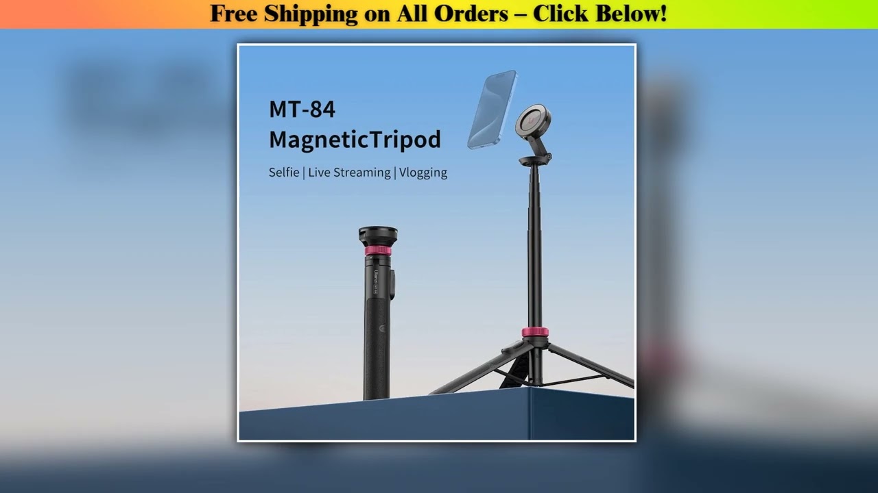 Ulanzi MT84 153m Magnetic Tripod 360 Rotation Smartphone Extension Tripod for Selfie Live Streaming