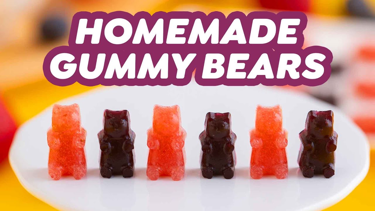 Homemade Gummy Bears 2 Ways  Jello vs. Real Fruit!