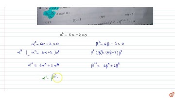 Let `alpha` and `beta` be the roots of the equation `x^2-6x-2=0` If `a_n=alpha^n-beta^n` for `n...
