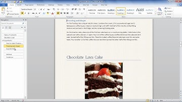 How to use a document map or thumbnails in Microsoft Word 2010