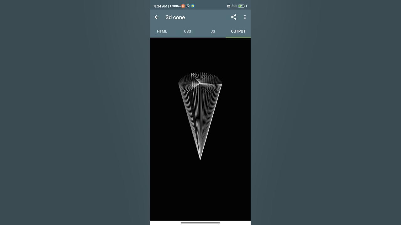 3d cone by using Html css javascipt #shorts - YouTube