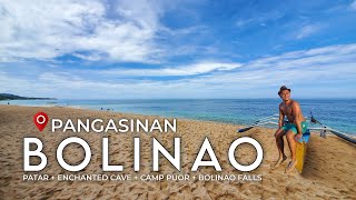 BOLINAO PANGASINAN 2024  Day Tour to Patar Beach + Enchanted Cave + Camp Puor + Bolinao Falls