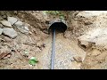 Clearing a plugged culvert