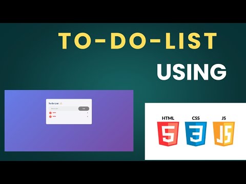 To-Do List App Using HTML CSS JavaScript | Save Tasks with LocalStorage ...