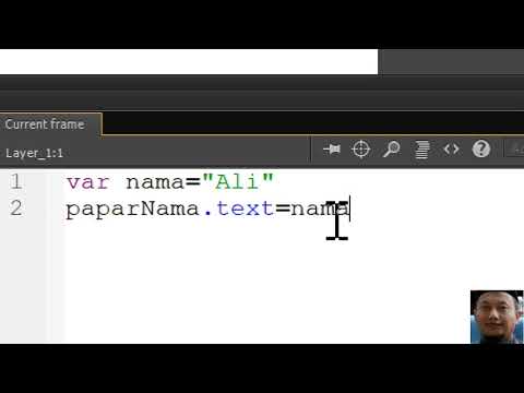Animate cc ActionScript 3 Variable part 2 : Combining variables
