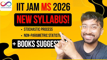 IIT JAM MS 2026 New Syllabus has changed a lot | New Book Suggestions